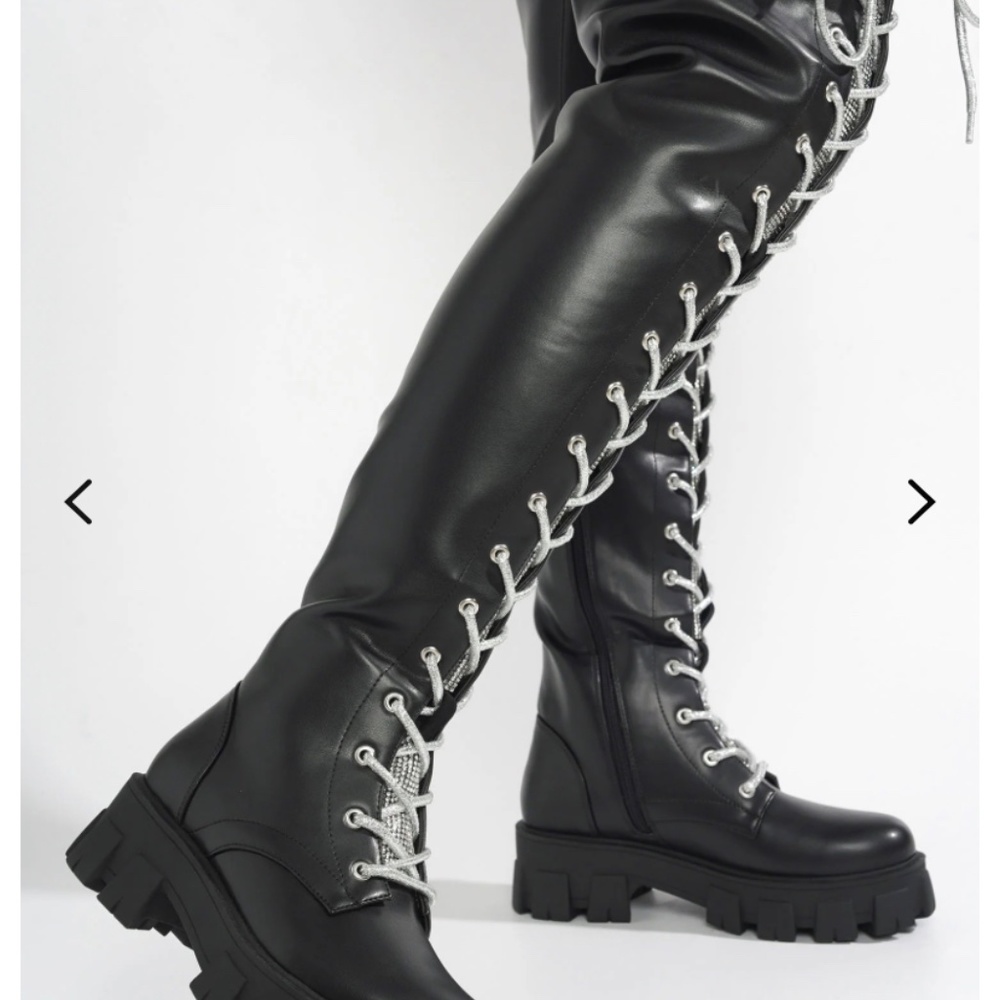 Boxi Rhinestone Boots - Picture 2 of 2